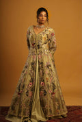 Anarkali cape with lehenga